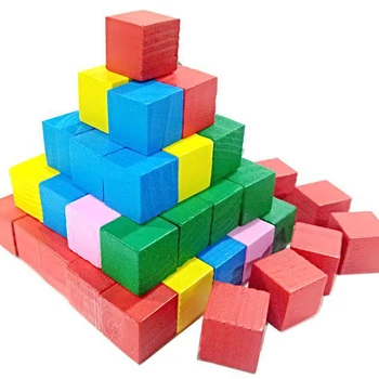 100 шт./лот, 20 мм, разноцветные деревянные блоки, игральные кубики, шахматные фигуры, игра-головоломка, игрушка для детей, обучающие игрушки