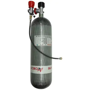 Acecare 6.8L 4500Psi 300Bar 30Mpa Цилиндр из Углеродного волокна HPA Для Подводного Плавания с Клапаном для подачи воды Для Дайвинга и пожарной безопасности