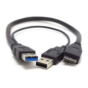 CY 2 * USB 3.0 A Штекер с кабелем питания от USB до Micro USB 3.0 Y для мобильного жесткого диска