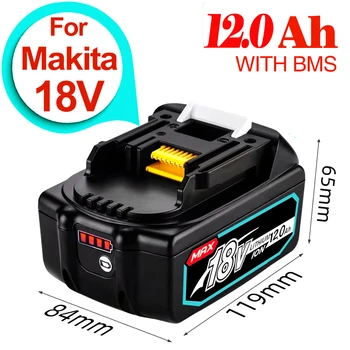 Makita 18V 6.0 8.0Ah Аккумуляторная Батарея Для Электроинструментов Makita со светодиодной литий-ионной Заменой LXT BL1860 1850 вольт 6000 мАч