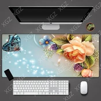 Yuzuoan XL Красивый цветочный пейзаж Коврик для мыши Подходит для игрового компьютера PC Player Pad Бесплатная доставка Офис Дом Утолщенный