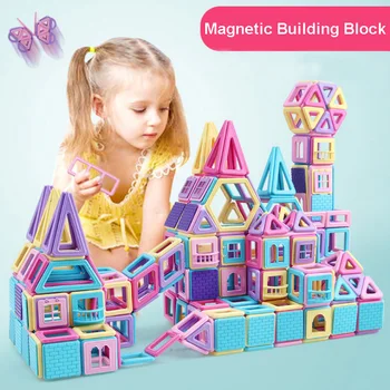 оптовые Магнитные блоки Castle, Дизайнерские строительные игрушки, Набор Цветных магнитов Macaron, Развивающие игрушки для детей
