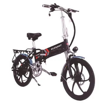 Складной Электрический велосипед 20-дюймовый Велосипедный бесщеточный литиевый аккумулятор Передний и задний двойной дисковый тормоз Сильная жесткость Прочный